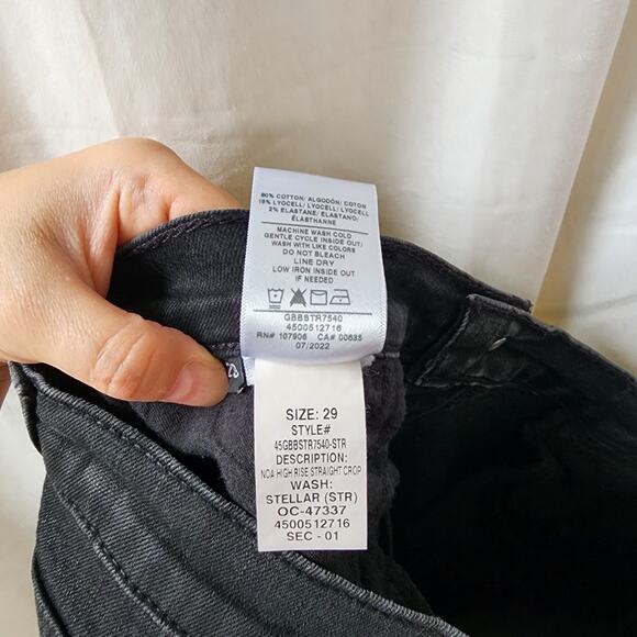 Hudson Noa Stellar straight Leg Jeans Black 29 washed relaxed fit grunge concert - Picture 12 of 12